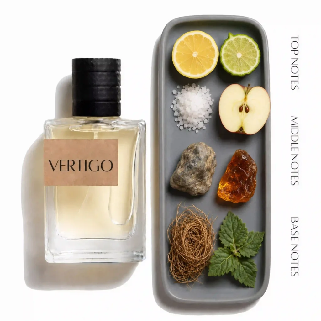 A fresh and crispy summer scent that holds a masculine aura